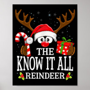 Póster Coincidencia de Navidad La familia de renos Sabelo