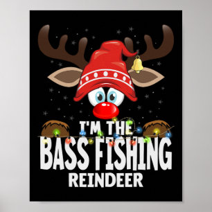 Póster Coincidencia de Navidad Soy el reno de pesca B