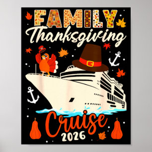 Póster Coincidencia vacaciones otoño familia día de acció
