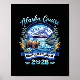 Póster Coincidentes amigos familiares y grupo Alaskan Ala