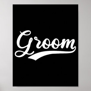 Póster Coincidiendo Con La Novia Preparada Y El Boda Groo