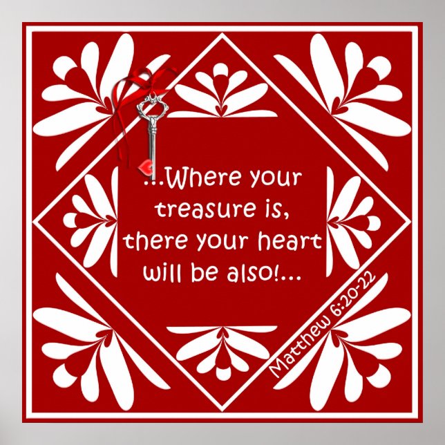 Póster Cojín del tesoro (Frente)