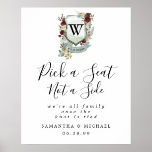 Póster Cojín Familiar Elige Un Asiento No Un Rótulo Boda
