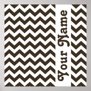 Póster Cola Safari Chevron con texto personalizado