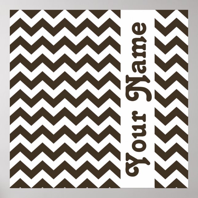 Póster Cola Safari Chevron con texto personalizado (Frente)