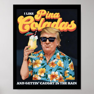 Póster Coladas Donald Trump vacaciones de verano en Hawái