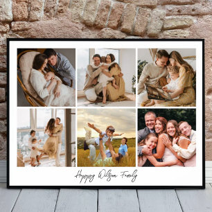 Póster Colage de Fotos de Familia en Franja