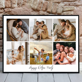 Póster Colage de Fotos de Familia en Franja