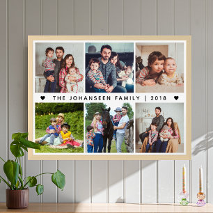 Póster Colage de Fotos de Familia Moderna Imágenes de Ani