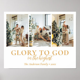 Póster Colage de Fotos Familiar Regalo de Navidad Religio