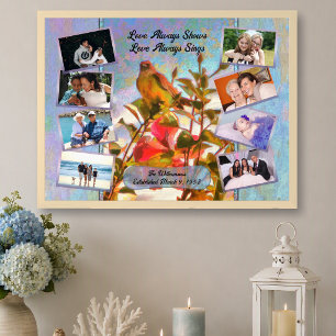 Póster Colage de Fotos Familiares Pájaro Tropical 2338 Im