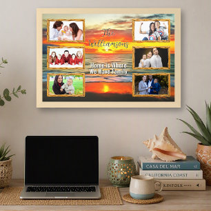 Póster Colage de Fotos Familiares Personalizadas Atardece