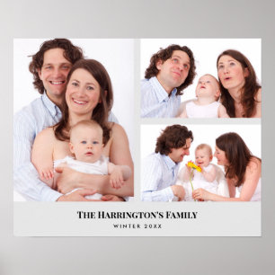 Póster Colage de fotos familiares personalizadas en 3 sec