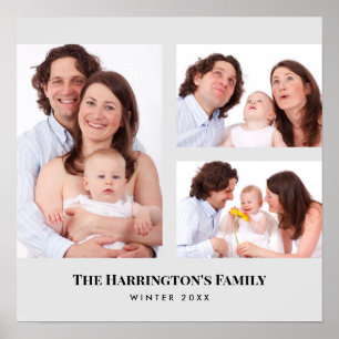 Póster Colage de fotos familiares personalizadas en 3 sec