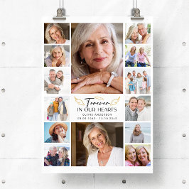 Póster Colage de Fotos Múltiples Memorial Por Siempre en 