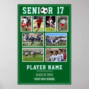 Póster Colage de Fotos Noche de Fútbol Senior Memoria