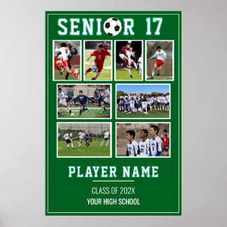 Póster Colage de Fotos Noche de Fútbol Senior Memoria
