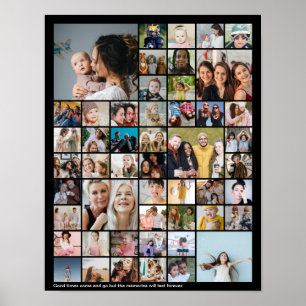 Póster Colage de Fotos Personalizado de 50 Imágenes para