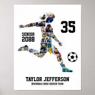 Póster Colage de fotos personalizado para equipo de fútbo
