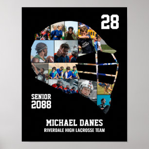 Póster Colage de fotos personalizado para jugador de lacr