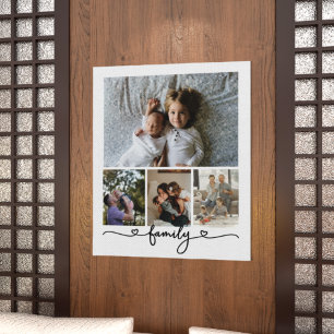 Póster Colage de Fotos y Texto Personalizado para Familia