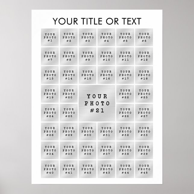 Póster Colage Personalizado de 45 Fotos Minimalista Simpl (Frente)