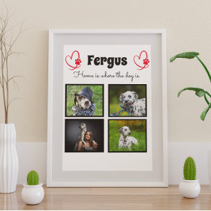 Póster Colaje de 4 fotos - recuerdo personalizado de la f