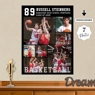 Póster Colaje de fotos de baloncesto 7