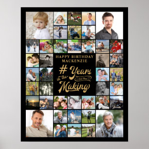 Póster Colaje de Fotos de Cumpleaños AÑOS EN HACERSE