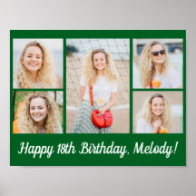 Colaje de fotos de cumpleaños personalizado en ver