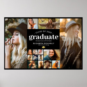 Póster Colaje de fotos de graduación de 15