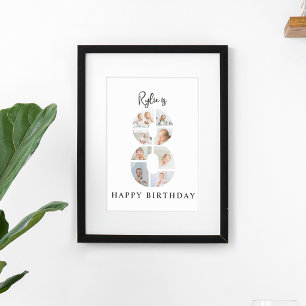Póster Colaje de Fotos de Moda para Cumpleaños 8 Años Bie