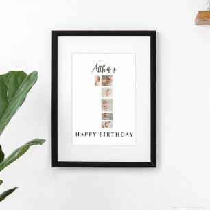 Póster Colaje de Fotos de Moda para Fiesta de Cumpleaños