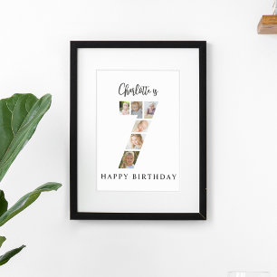 Póster Colaje de Fotos de Moda para Fiesta de Cumpleaños