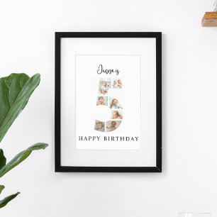 Póster Colaje de Fotos de Moda para Fiesta de Cumpleaños