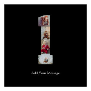 Póster Colaje de Fotos en Blanco y Negro Número 1