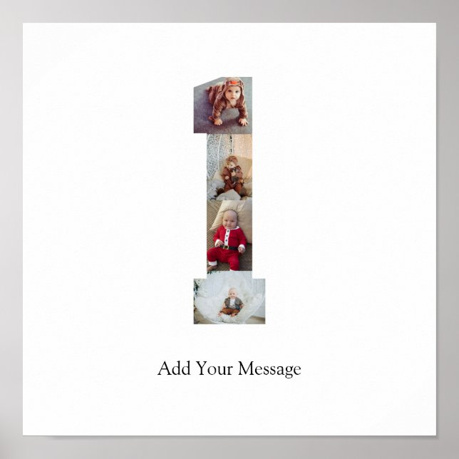 Póster Colaje de fotos en blanco y negro número 1 (Frente)