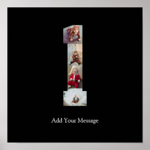 Póster Colaje de Fotos en Blanco y Negro Número 1