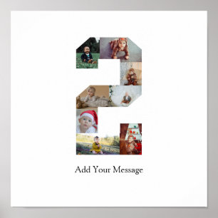 Póster Colaje de Fotos en Blanco y Negro Número 2