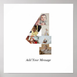 Póster Colaje de fotos en blanco y negro número 4