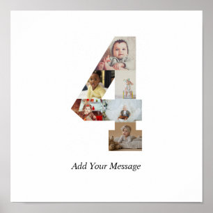 Póster Colaje de Fotos en Blanco y Negro Número 4