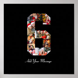 Póster Colaje de fotos en blanco y negro número 6