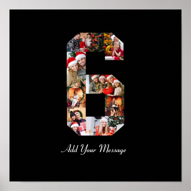 Póster Colaje de fotos en blanco y negro número 6 (Frente)