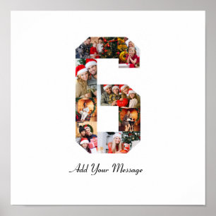 Póster Colaje de fotos en blanco y negro número 6