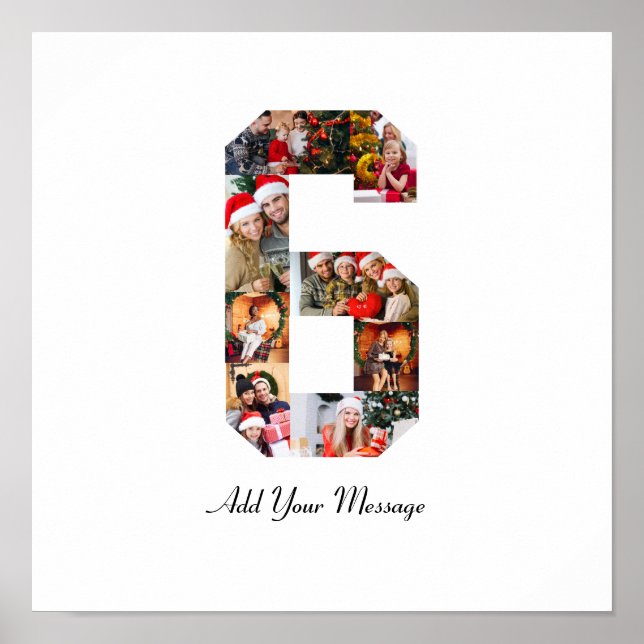 Póster Colaje de fotos en blanco y negro número 6 (Frente)