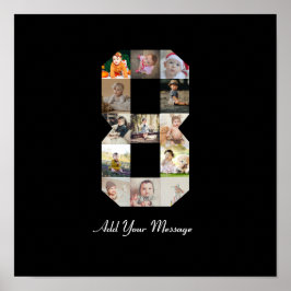 Póster Colaje de fotos en blanco y negro número 8