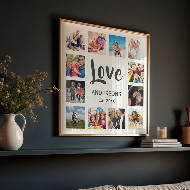 Póster Colaje de Fotos Familiares Personalizadas Blanco (Subido por el creador)