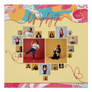 Póster Colaje de Fotos Femenino Personalizado sin Disculp