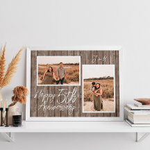 Colaje de Fotos Madera Personalizada Aniversario d
