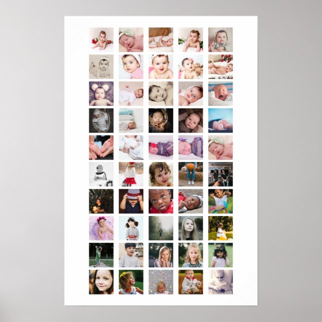 Póster Colaje de Fotos Personalizadas 50 (Frente)
